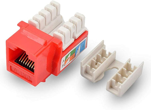 NewYork Cables cat 6 Keystone Jack 90 Degree Punchdown Ethernet Wall Jack for Patch Panels Wall Plates...