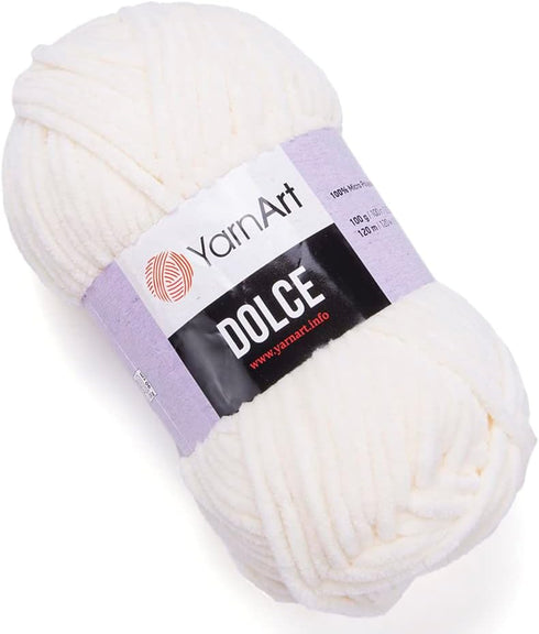 Yarnart Dolce Yarn by yarnart Soft Chenille Velvet Super Bulky Yarn Blanket amigurumi Crochet Yarn 100 gram (3.53 oz) 131 Yards (856)......