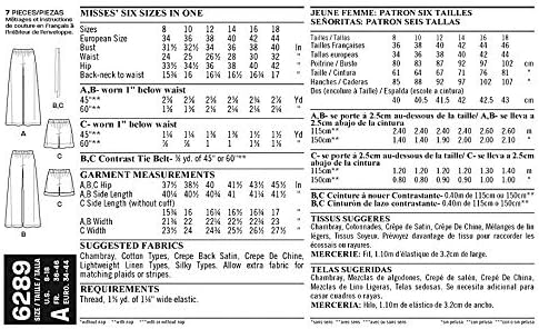 Simplicity Creative Patterns New Look 6289 Misses' Pull On Pants or Shorts and Tie Belt, A (8-10-12-14-16-18)...