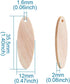 KISSITTY 200pcs Natural Unfinished Blank Wooden Oval Flat Pendants Wheat 1.4x0.47 Inch for Earring Pendant Jewelry DIY Craft Making...