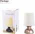 LED Gold and White Lamp,Battery Powered Night Light, Cordless Night Light, 100% Electrical Safety at Home, Minimalist Table Lamp, Decorative Gold ...