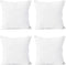 Encasa XO Throw Pillow Covers Only (No Insert) (18"x18") - Sublimation Blank White 4 Pc Pack with Invisible Zipper -Polyester Twill Cushion Cases ...