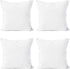Encasa XO Throw Pillow Covers Only (No Insert) (18"x18") - Sublimation Blank White 4 Pc Pack with Invisible Zipper -Polyester Twill Cushion Cases ...