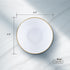 Party Plastic Bowls – White with Gold Rim - Round Plates- 10 Count- Elegant Premium Durable Dessert Bowls for Versatile Celebrations (6 oz.)...