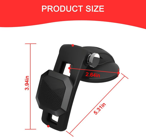 Car Phone Holder, Magnetic Auto Phone Mount for Dashboard Windshield Screen with Flexible Base, Foldable Super Stable Compatible with 15 14 13 12 ...