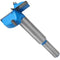 Auniwaig 40mm Dia Forstner Drill Bits Wood Hole Saw Auger Opener Cemented Carbide Round Shank 80mm Length Blue Woodworking Hinge Hole Drilling Bor...