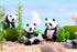 Panda Figurine Set of 8 - Chinese National Treasure Sculptures - Miniature Adorable Panda Family Statues - Perfect for Garden, Backyard, Terrace, ...