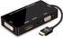 4-in-1 HDMI Adapter, Synchronous HDMI to VGA DVI HDMI Display Converter with Audio, 1080p Video for Laptop, Monitor, Projector (Black)...