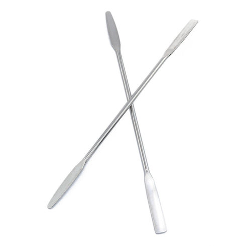 Stainless Steel Lab Laboratory Mini Double-Ended Spatula Semi-Micro Shovel Conical Arrow End Flat End -4PCS...