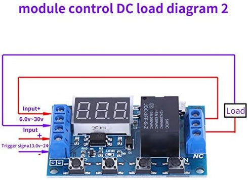 DC 6-30V Digital LED Relay Board Cycle Timing Circuit Switch Timer Delay Trigger Module Micro USB 5V......