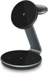 FigurX 3 in 1 Magnetic Wireless Charging Station, Mag Safe Aluminum Alloy Charger Stand for iPhone 15/14/13/12 Series, Apple Watch, AirPods Pro (U...