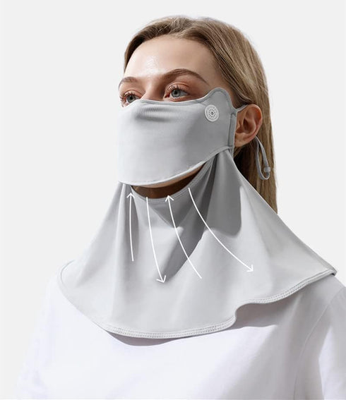 Unisex Sun Protection Face Mask with Adjustable Ear Loop Ice Silk Bandana Scarf Cooling Face Neck Covering UV Protection for Summer Outdoor Sports...