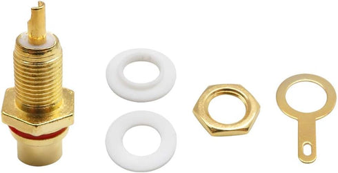 Gold Plated Female RCA Phono Panel Mount Chassis Socket Plug Jack Connector - (10 Pcs)...