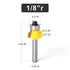 2PCS Roundover Edging Router Bit Set, 1/4-Inch Shank Round Nose, Cutter Tools 1/8" Radius Inch...