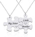 Big Sister Little Brother Necklace for 2 - Brother Sister Matching Gifts Necklaces for Sisters Brothers Christmas Birthday Gift from Brother Siste...