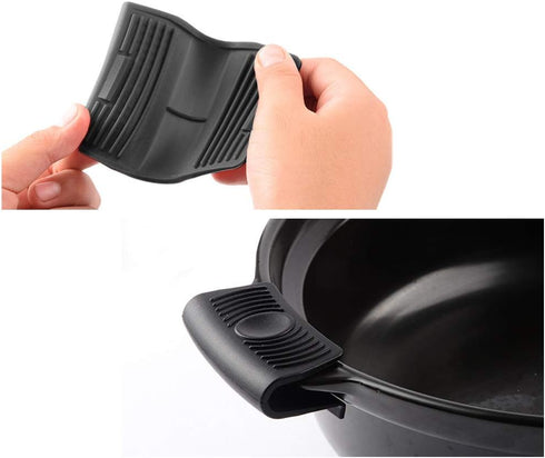 6Pcs Silicone Pot Pan Handle Sleeve, Cast Iron Pot Pan Handle Covers, Dishwasher Safe Heat Resistant Hot Handle Holder 4 Pcs Sleeves 2 Pcs Handle ...