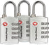 3 Pack TSA Luggage Locks with 4 Digit Combination – Heavy Duty Set Your Own Padlocks for Travel, Baggage, Suitcases & Backpacks - Silver...