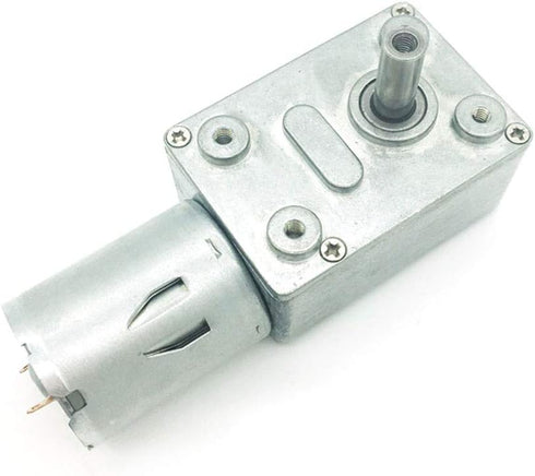 12V 30rpm DC Worm Gear Motor 6kg.cm Mini Turbine Worm Reducer Electric Machine Self-Locking DC Motor for Toys (JGY-370 12V 30rpm)...