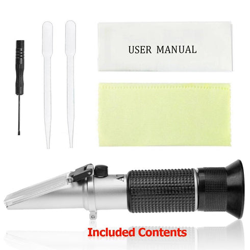 4-in-1 DEF Antifreeze Coolant Refractometer for Automobile Antifreeze System, Diesel Exhaust Fluid, Battery Acid and Windshield Washer Fluid...