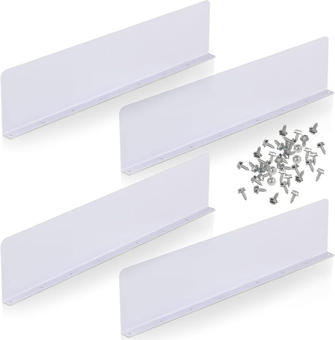 4 Pcs Gutter Valley Splash Guards Downspout Diverter Roof Rain Diverter White Roofing Gutter Guards with 40 Screws Gutters for House Residential F...