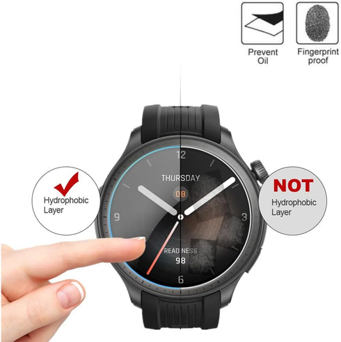 Screen Protector Compatible for Amazfit Balance Smart Watch, 9H Tempered Glass Protective Film Compatible for Amazfit Balance Smartwatch (3PCS)...