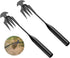 Stainless Steel Weed Puller Tool - 4 Teeth Dual-Purpose Manual Weed Remover Tool, Hand Weeder Tool with Long Handle for Vegetable Gardening, Farm ...
