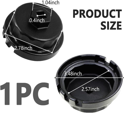 Heavy Duty Oil Filter Wrench for Toyota,Tacoma,Camry,Tundra,Lexus,Sienna,RAV4,Highlander,Fj Crusier,Avalon - 64mm Oil Filter Removal Tool...