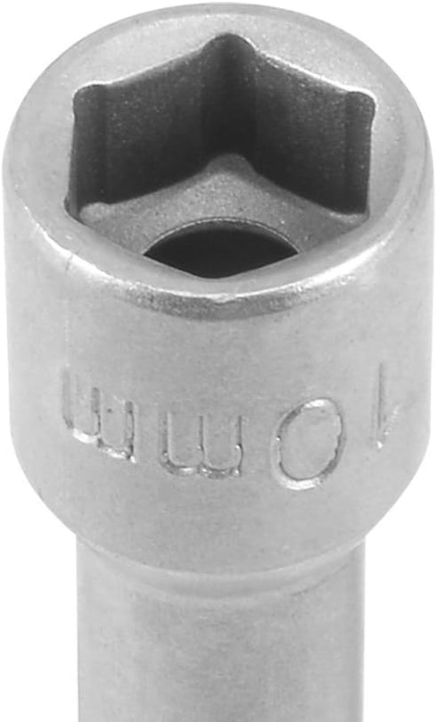 uxcell 1/4" Quick-Change Hex Shank 10mm Nut Setter Driver Drill Bit, 65mm Length, Metric No-magnetic...