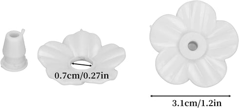 Bird Feeder Replacement Flowers, Unique Shape Multicolor Plastic Material Hummingbird Feeder Flowers for Home white...