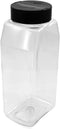 Large Clear Plastic Spice Jars w/Dual Sifter Cap | Food Grade BPA Free USA Made | 32 Fluid Ounce Capacity by Pride Of India...