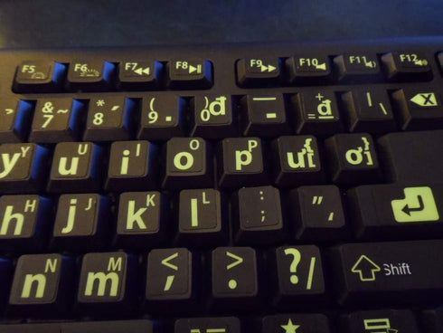 Vietnamese Keyboard Stickers with Fluorescent Inlays. Large Symbols Will Not Wear, Smudge or Fade. Vietnamese Conversion for All Laptop and Deskto...