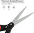 LIVINGO Scissors, 8" Scissors All Purpose 3-Pack, Titanium Ultra Sharp Scissors for Office Home School Sewing Fabric Craft Supplies, Premium Stain...
