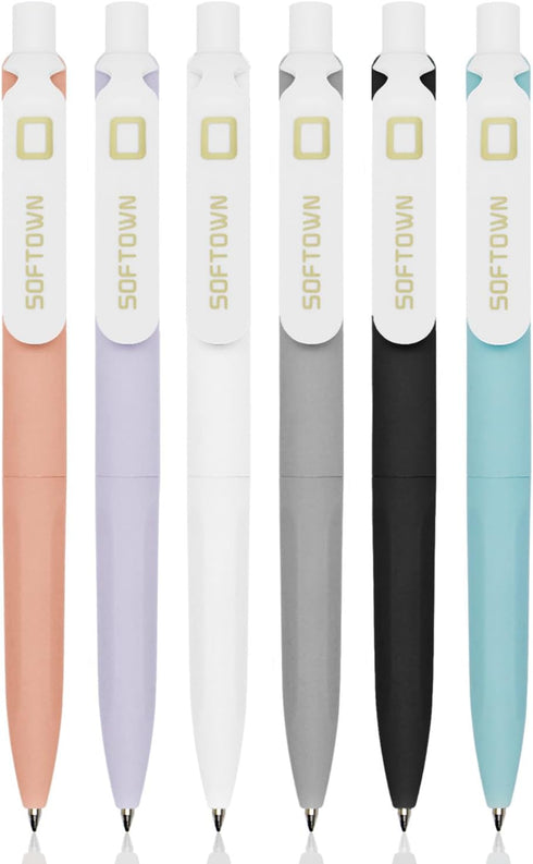 Ballpoint Pens 0.7mm Pens Black Ink Retractable Writing Pen Office Fine Ball Point Pen for Journaling (6+1 count)...