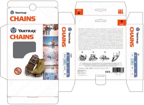 Yaktrax Pro Traction Cleats - 360-Degree Grip on Snow, Ice, & Multi-terrain Surfaces - Elastic Outer Band w/ Easy-On/Off Heel Tab & 1.4mm Stainles...