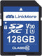 LinkMore SD Card 128GB Compatible with Camera, PC, UHS-I, U3, V30, Class 10, Read Speed Up to 95 MB/s, Write Speed Up to 65MB/s...
