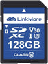 LinkMore SD Card 128GB Compatible with Camera, PC, UHS-I, U3, V30, Class 10, Read Speed Up to 95 MB/s, Write Speed Up to 65MB/s...