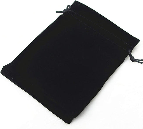 AEAOA Gift Bags, Pack of 25 Pieces 7" X 5" Velvet Drawstring Jewelry Pouches, for Candy, Toys, Jewelry, Treats, Birthday Party Favors (Black)...