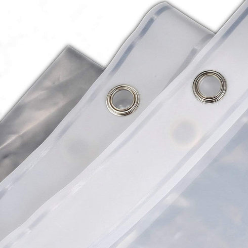 Fangkun iPad Mount Clear Shower Curtain Liner - 4 Touch-sensative Pockets - Bath/Shower Organizer - Bathroom Storage Bag 32 x 72 inches...