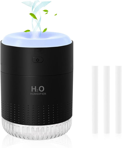 SZO Colorful Mini Humidifier, USB Rechargeable Humidifier, 4 Modes Super Quiet, Humidifiers For Bedroom,Suitable For Travel Office Family-Black...