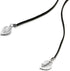 COOLSTEELANDBEYOND Womens Black Wrap Choker Necklace with Leaf, Bolo Tie Necktie, Lariat Necklace, Long Necklace...