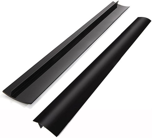 Stove Counter Gap Cover - Flexible Easy Clean Heat Resistant Wide & Long Gap Cap Fillers, Seals Spills Between Appliances, Furniture, Stovetop, Oven, Washer & Dryer, Set of 2