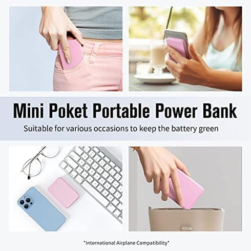 VANYUST S22 Portable Charger, Power Bank, 5000mAh External Battery Pack Compatible for iPhone 15 14 13 12 11 X Samsung S22 S21 Google iPad etc(Pin...