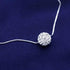 CIShop S925 Sterling Silver Chain Full Diamond Crystal Ball Sparkle Colla Pendant Necklace for Women...