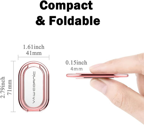 VAWcornic Phone Ring Holder Finger Kickstand, 540° Dual Direction Rotating Phone Grip for iPhone, Samsung, Huawei Smartphone, Tablet, Kindle, Swit...
