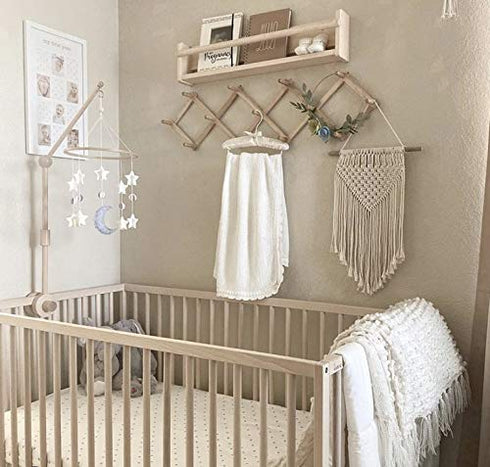 Baby Crib Mobile - Moon & Stars (Grey, White & Cream) - Nursery Decoration - Unisex...