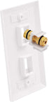 VCE Banana Jack Binding Post Keystone Jack Insert with Black & Red Rings, Screw Type Audio Speaker Keystone, 3 Pairs/6 Pack...