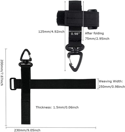 2Pcs Glove Holder for Duty Belt Glove Clips for Work Glove Strap Keeper Tactical Gloves Climbing Rope Storage Buckle...