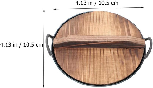 Zerodeko 1 Set 1: 12 Miniature Cooking Pot Mini Wok with Wooden Cover Miniature Kitchen Gadgets Dollhouse Cookware Accessories...