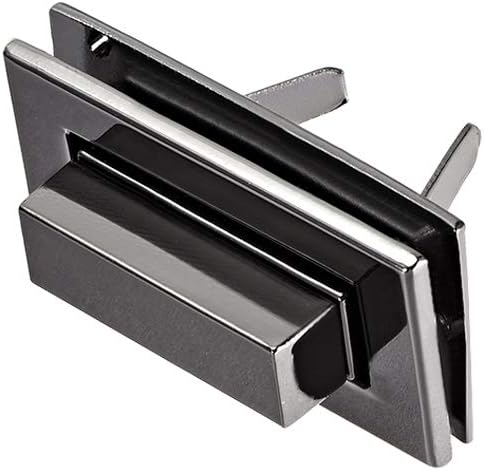 uxcell 3 Sets Rectangular Purses Twist Lock 44mm X 22mm Clutches Closures for DIY Bag Making - Black...