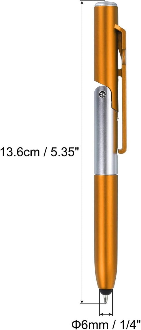 MECCANIXITY 5pcs Multifunction Stylus Pen Capacitive Touch Screen Ballpoint Pens with LED Light, Foldable Phone Holder Stand for Writing in The Da...